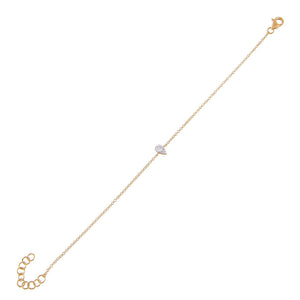 14K Gold Diamond Illusion Teardrop Bracelet 14K - Adina Eden's Jewels