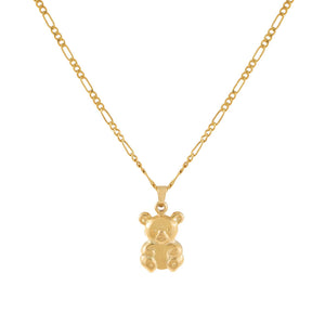 14K Gold Teddy Bear Necklace 14K - Adina Eden's Jewels