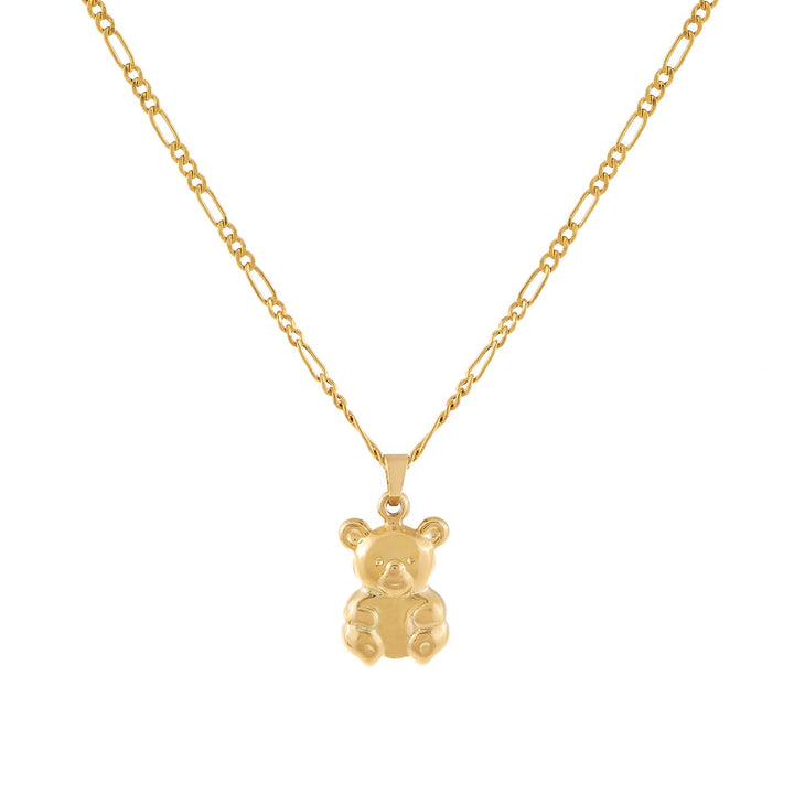 14K Gold Teddy Bear Necklace 14K - Adina Eden's Jewels