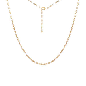 14K Gold Cupcake Set Diamond Tennis Necklace 14K - Adina Eden's Jewels