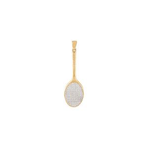 14K Gold Tennis Racket Charm 14K - Adina Eden's Jewels