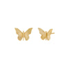 14K Gold Ridged Butterfly Stud Earring 14K - Adina Eden's Jewels