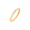 14K Gold / 7 Diamond Dainty Baguette Ring 14K - Adina Eden's Jewels