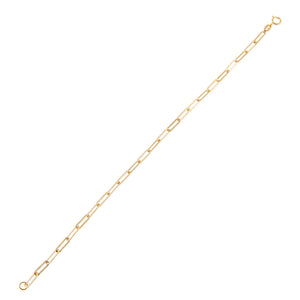 14K Gold Thin Paperclip Bracelet 14K - Adina Eden's Jewels