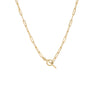 14K Gold Paperclip Toggle Necklace 14K - Adina Eden's Jewels
