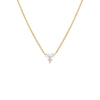 14K Gold Diamond Trio Cluster Necklace 14K - Adina Eden's Jewels