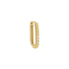 14K Gold / Single Triple Diamond Oval Huggie Earring 14K - Adina Eden's Jewels