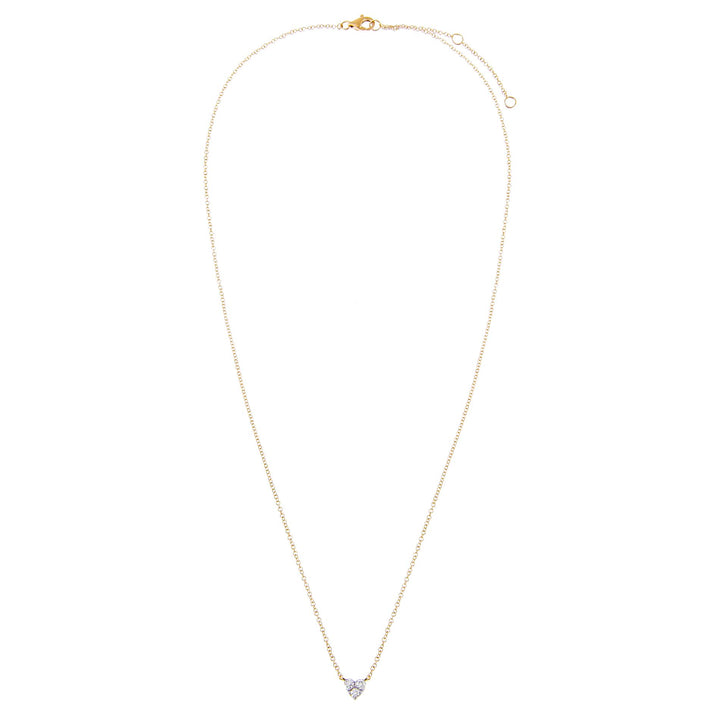  Diamond Heart Cluster Necklace 14K - Adina Eden's Jewels
