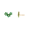  CZ Colored Flower Cluster Stud Earring 14K - Adina Eden's Jewels