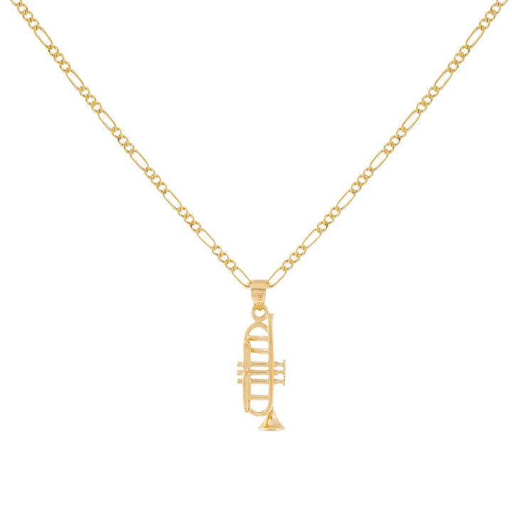 14K Gold Trumpet Necklace 14K - Adina Eden's Jewels