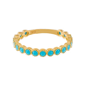  Turquoise Bezel Ring 14K - Adina Eden's Jewels