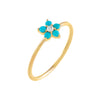 Turquoise Diamond Turquoise Flower Ring 14K - Adina Eden's Jewels