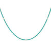 Turquoise Diamond X Turquoise Tennis Necklace 14K - Adina Eden's Jewels