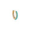 Turquoise / Single Turquoise Huggie Earring 14K - Adina Eden's Jewels