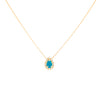 Turquoise Diamond X Turquoise Pear Necklace 14K - Adina Eden's Jewels