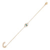 Turquoise Diamond X Turquoise Evil Eye Bracelet 14K - Adina Eden's Jewels