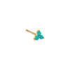 Turquoise / Single Turquoise Cluster Stud Earring 14K - Adina Eden's Jewels