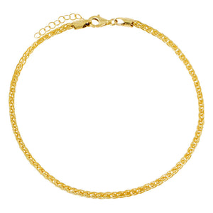 Gold Franco Chain Anklet - Adina Eden's Jewels