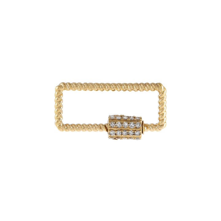 14K Gold Diamond Rope Toggle Charm 14K - Adina Eden's Jewels