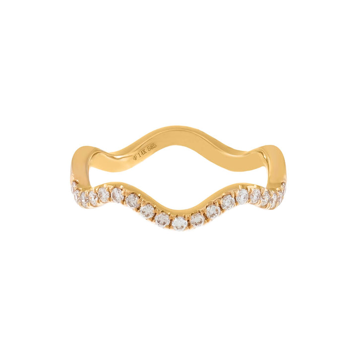  Diamond Squiggly Ring 14K - Adina Eden's Jewels