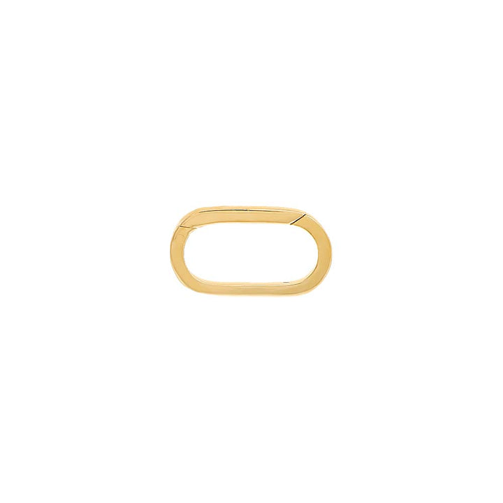 14K Gold Small Oval Charm Connector Clasp 14K - Adina Eden's Jewels