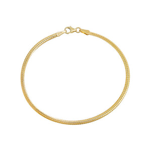 14K Gold / 7" Wide Snake Chain Bracelet 14K - Adina Eden's Jewels