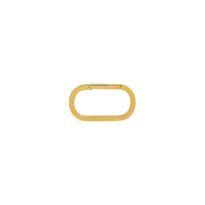 14K Gold Large Paperclip Charm Connector Clasp 14K - Adina Eden's Jewels