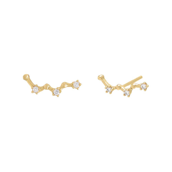 14K Gold / Pair Mini Constellation CZ Stud Earring 14K - Adina Eden's Jewels
