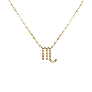  Diamond Zodiac Necklace 14K - Adina Eden's Jewels