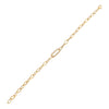14K Gold Diamond Oval Link Bracelet 14K - Adina Eden's Jewels
