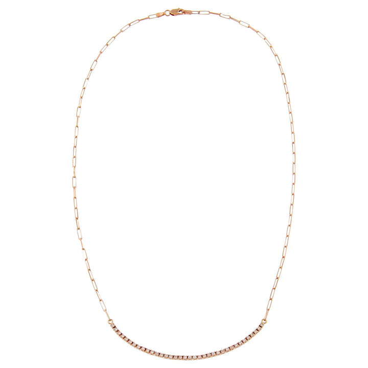  Diamond Tennis Link Necklace 14K - Adina Eden's Jewels