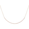 14K Rose Gold Diamond Tennis Scoop Bar Necklace 14K - Adina Eden's Jewels