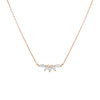 14K Rose Gold Diamond Marquise Necklace 14K - Adina Eden's Jewels