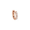 14K Rose Gold / Single Wide Diamond Huggie Earring 14K - Adina Eden's Jewels