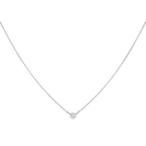  Tiny Diamond Solitaire Necklace 14K - Adina Eden's Jewels