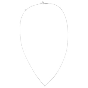  Tiny Diamond Solitaire Necklace 14K - Adina Eden's Jewels