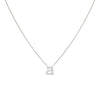 14K White Gold Diamond Lowercase Initial Necklace 14K - Adina Eden's Jewels