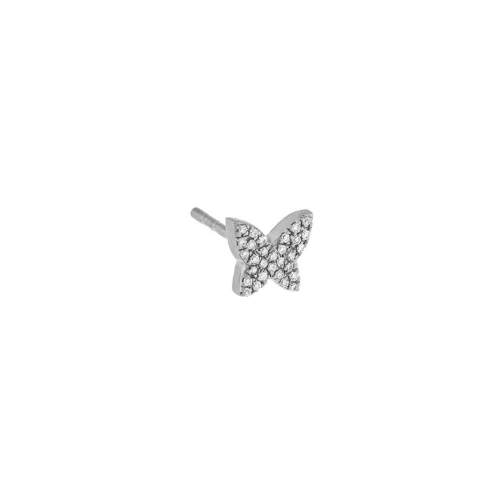  Mini Diamond Butterfly Stud Earring 14K - Adina Eden's Jewels