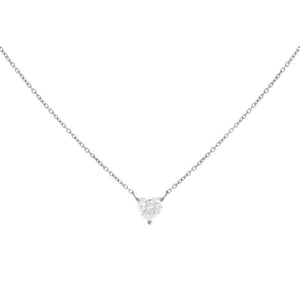 14K White Gold Diamond Tiny Heart Necklace 14K - Adina Eden's Jewels