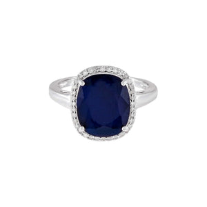  Diamond X Sapphire Ring 14K - Adina Eden's Jewels