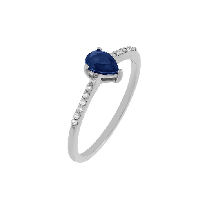  Gemstone Teardrop Ring 14K - Adina Eden's Jewels