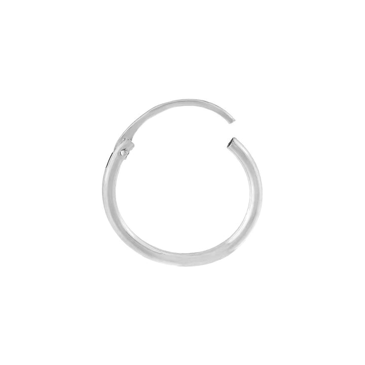 14K White Gold / Single Thin Solid Cartilage Hoop Earring 14K - Adina Eden's Jewels