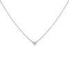 14K White Gold Diamond Heart Cluster Necklace 14K - Adina Eden's Jewels