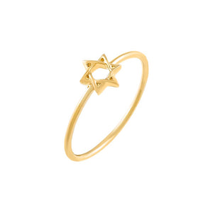 14K Gold / 6.5 Star of David Ring 14K - Adina Eden's Jewels