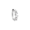 14K White Gold / Single Diamond Multi Shape Huggie Earring 14K - Adina Eden's Jewels