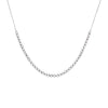 14K White Gold Diamond Thin Half Tennis Necklace 14K - Adina Eden's Jewels