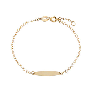 14K Gold Kids ID Bar Bracelet 14K - Adina Eden's Jewels