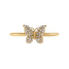  Diamond Butterfly Ring 14K - Adina Eden's Jewels