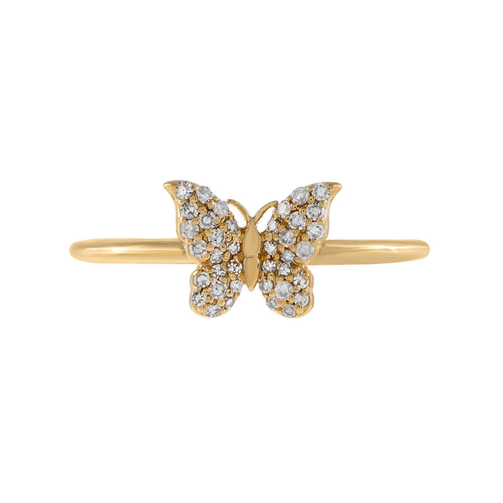  Diamond Butterfly Ring 14K - Adina Eden's Jewels