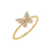 14K Gold / 7 Diamond Butterfly Ring 14K - Adina Eden's Jewels
